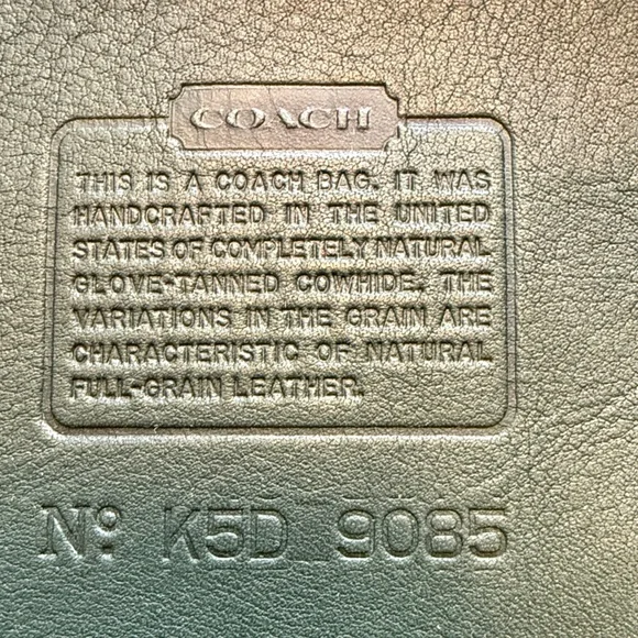 Vintage coach xl duffle sac 9085 BOTTLE GREEN